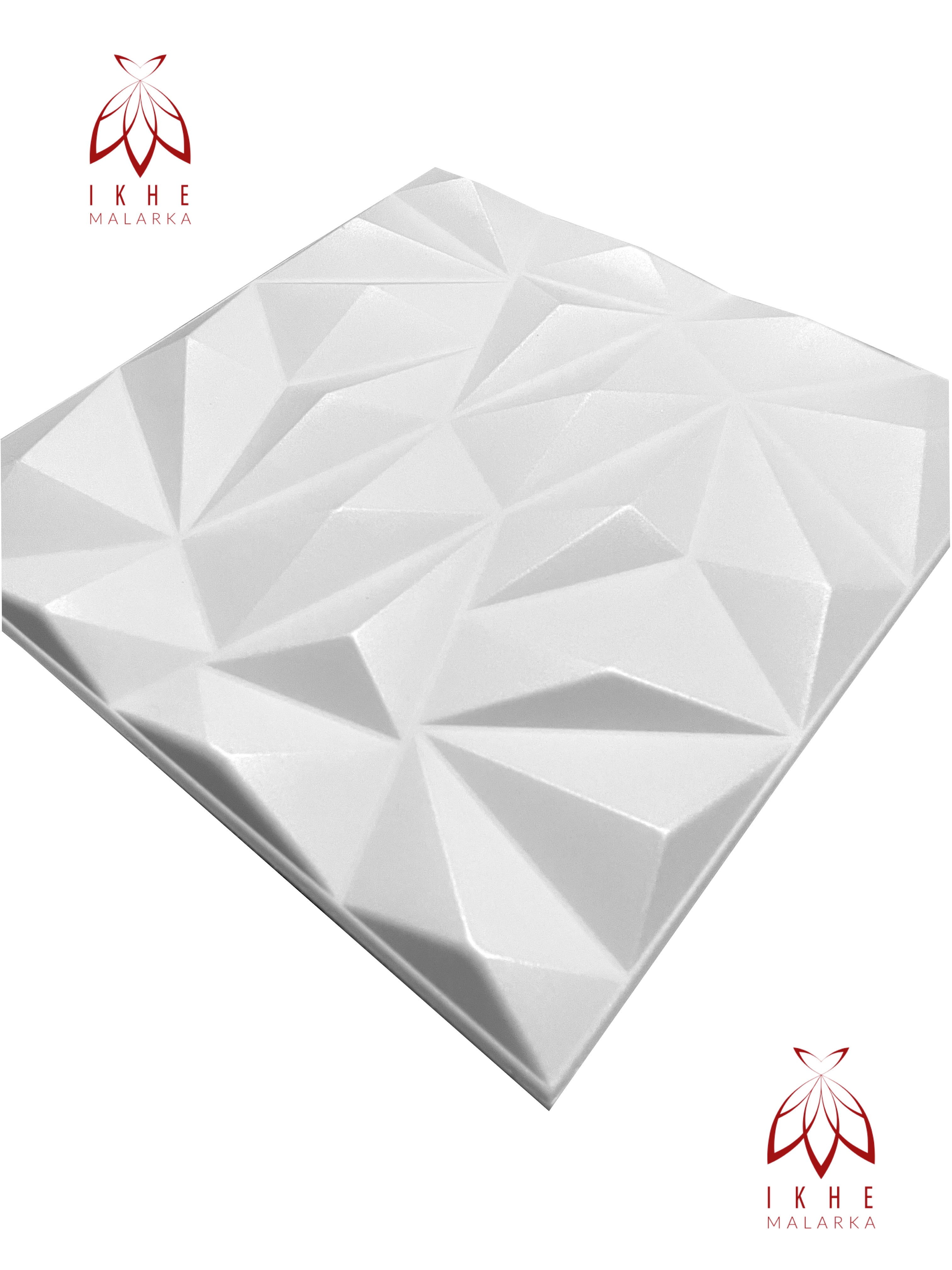 Panneaux muraux 3D décors revêtement mural panneaux de plafond POLYSTYRENE MATERIAL STYROPOR-TYPE 3mm force 8 pièces - 2m² Zircon Blanc - 4