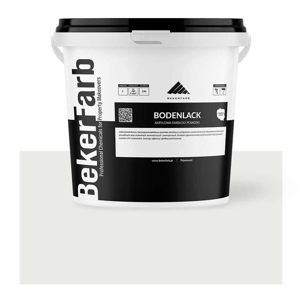 Farba Akrylowa do Bruku i Betonu - Biały - 10L | Kostka Brukowa, Kostka Betonowa, Płyty Betonowe, Beton Wylewany, Beton Dekoracyjny