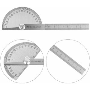 Gabarit Jauge D'Angle Ronde Acier Inoxydable - Outil Mesure Biseau Menuiserie