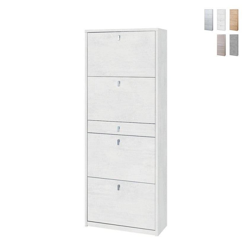 Armoire à Chaussures Prato Milton & Oldbrook - Rangement 18 Paires, Design Compact Blanc, 60x24x119 Cm - 5