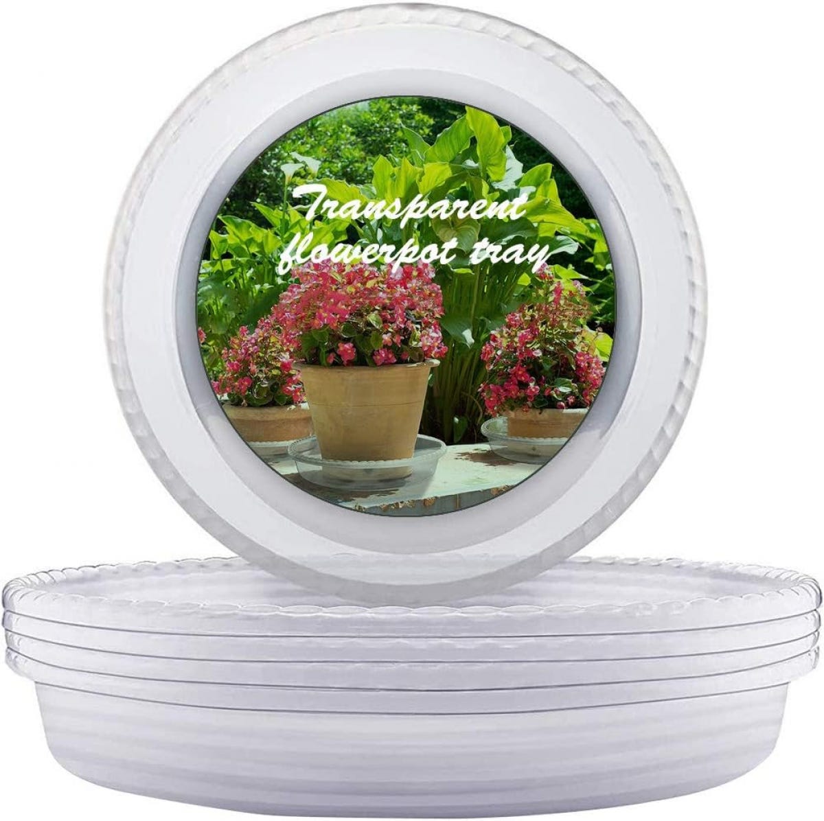 12pcs Soucoupes CarréEs pour Pots De Fleurs - Plateaux en Plastique 12pcs Soucoupes CarréEs pour Pots De Fleurs - Plateaux en Plastique