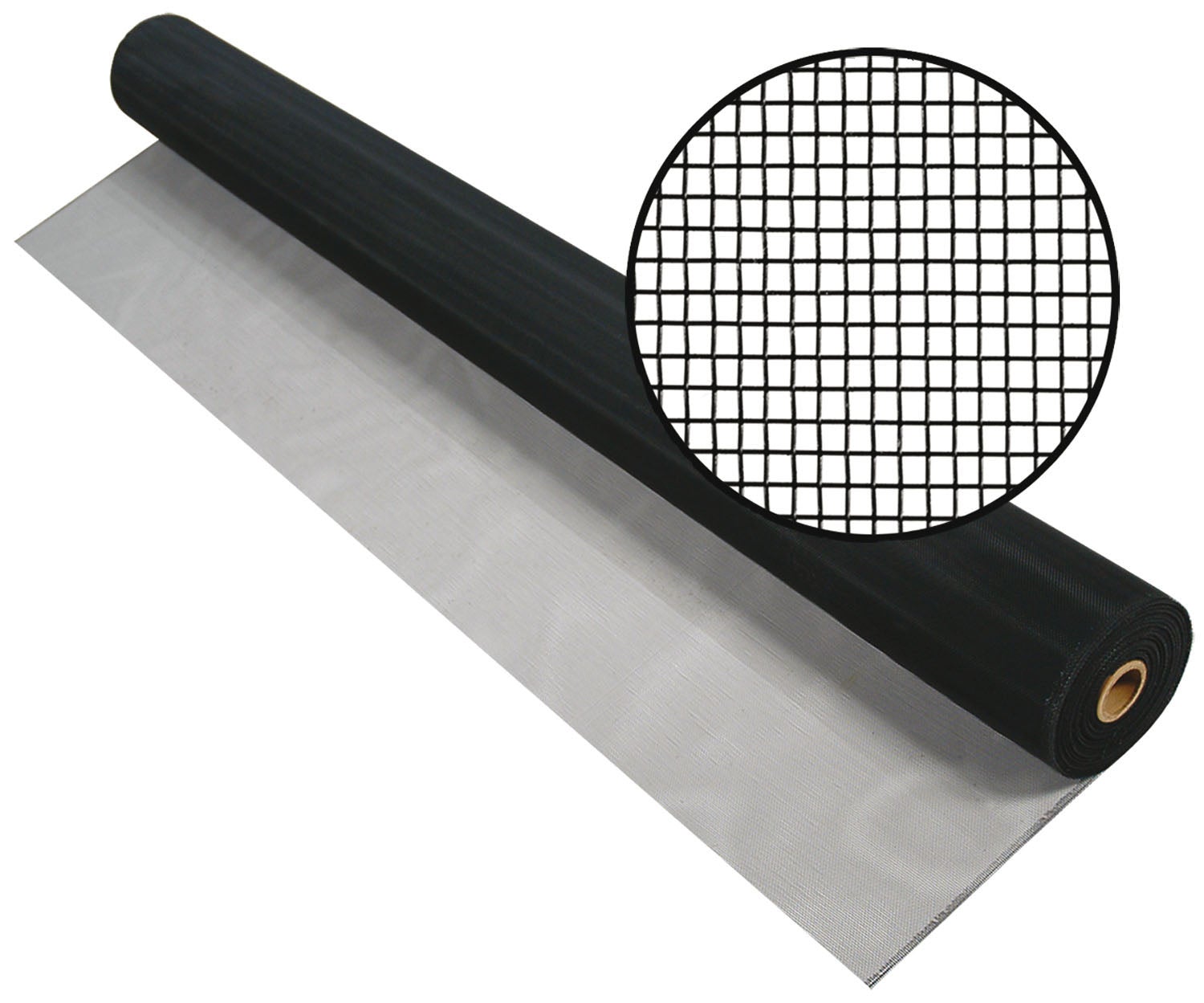 Mosquitera de aluminio acabado brillante rollo 30,5 mt. - color negro - altura 80 cm. -