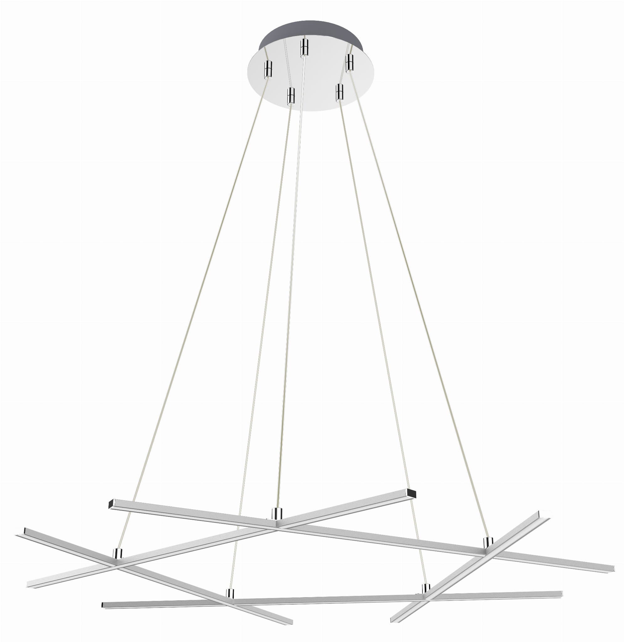 Lampa wisząca Andros srebrna LED 50W 4000K 4200lm wym: 120 x 82 x 78 cm metal Apeti