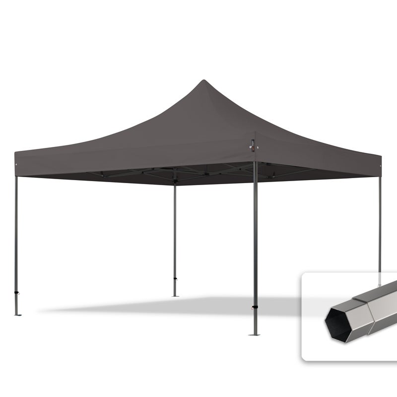 4x4 m Namiot Ekspresowy, PREMIUM Stal 40mm, ciemnoszary