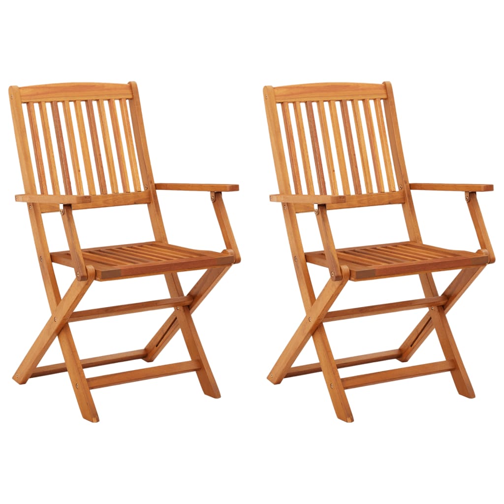 Chaises de jardin pliables lot de 2 Bois d'eucalyptus massif | Leroy Merlin