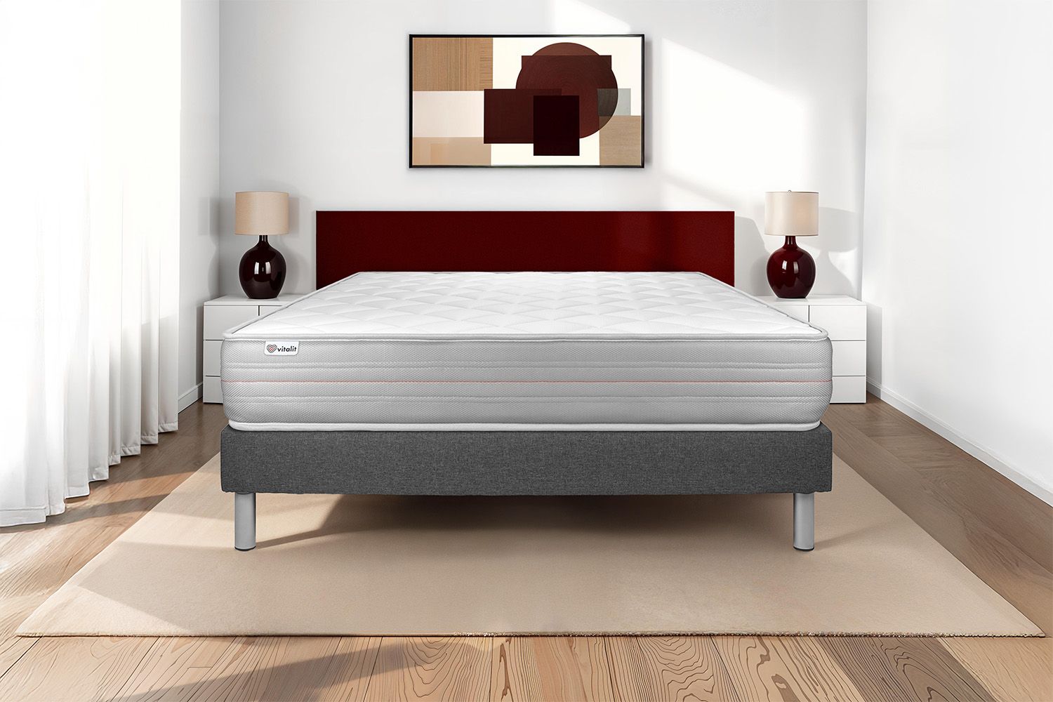 Matelas Mémoire De Forme VITALMEMO ONE 140x190 Cm - Épaisseur 24 Cm, Ferme, Avec Sommier - 13