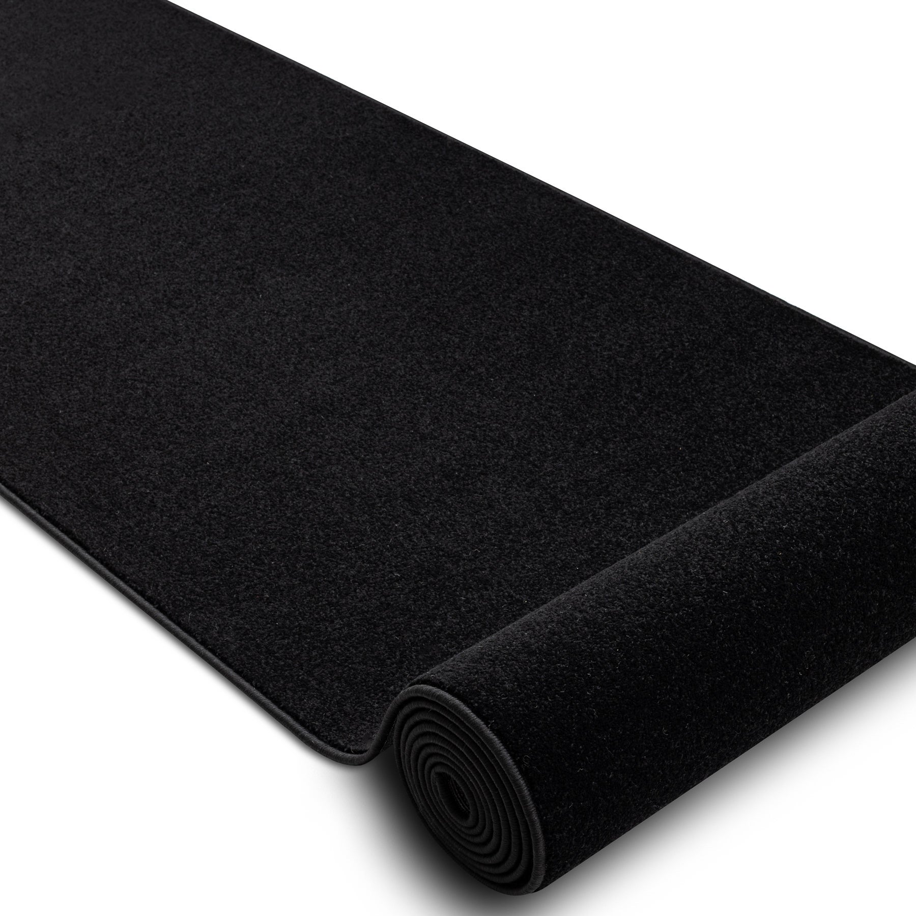 Jednolity chodnik KARMEL Gładki, jednokolorowy czarny 160 cm 160x490 cm - 2