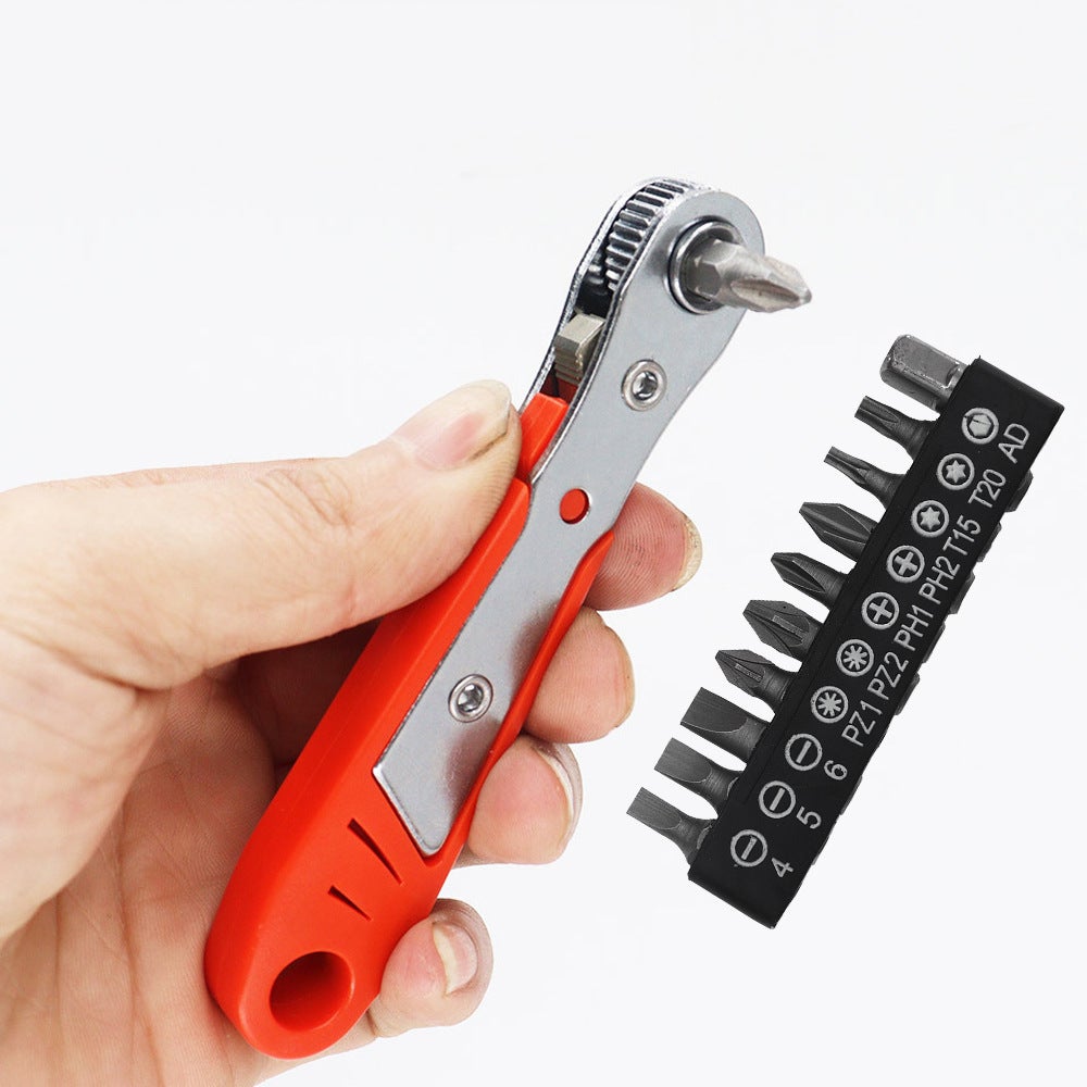WORKPRO Coffret 34 Pièces - Tournevis à Cliquet Décalé Et Clé à Cliquet Avec Embouts Et Douilles, Profil Bas
