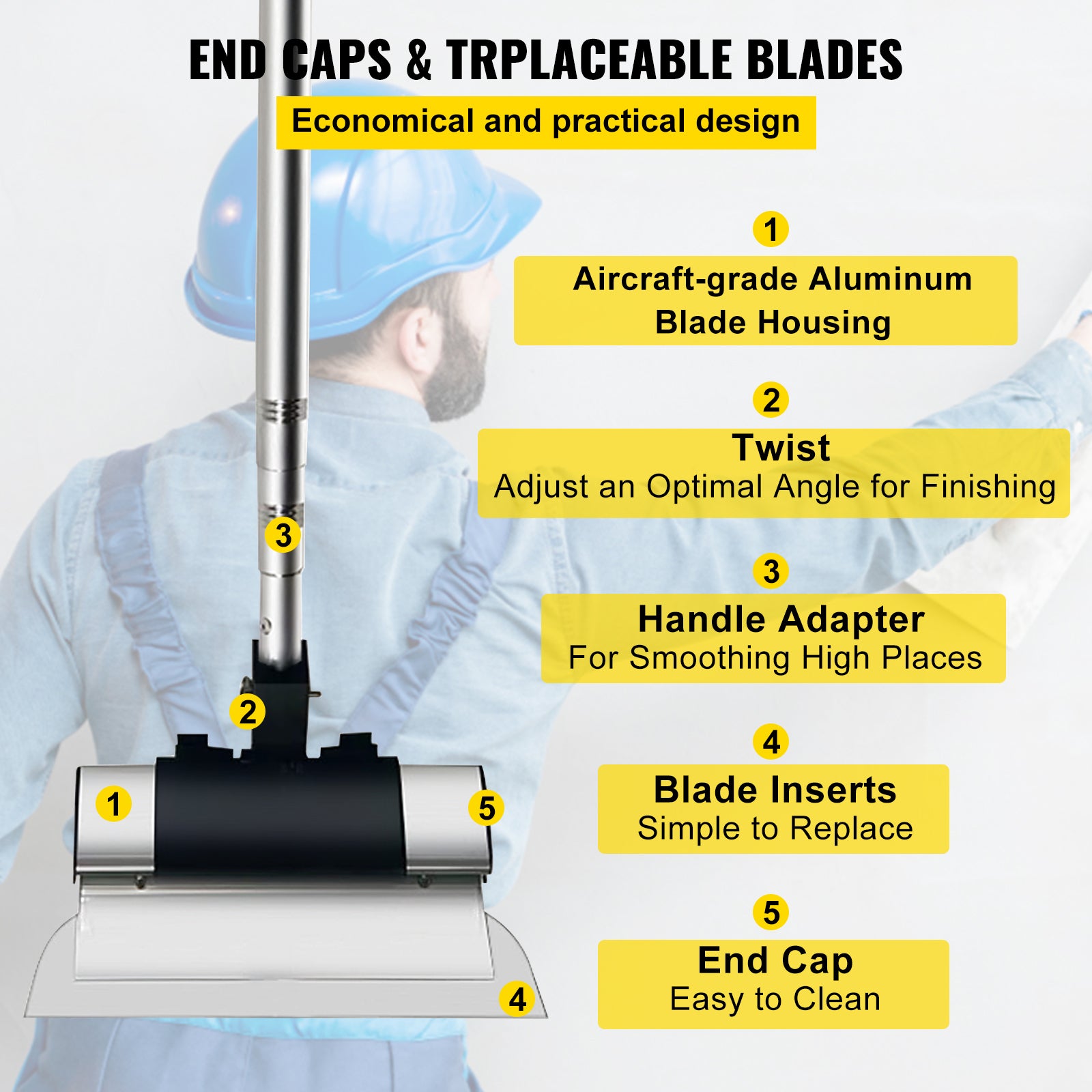 Ensemble de lames de lissage SucceBuy pour cloisons sèches 10/16/24