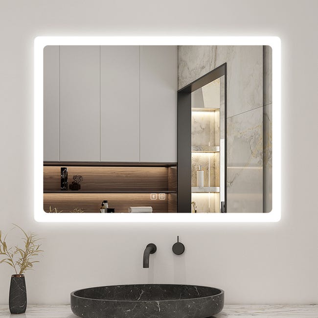 Specchio da bagno illuminato FRANCIA LEDIMEX l.120 x H.80 cm | Leroy Merlin Specchio da bagno illuminato FRANCIA LEDIMEX l.120 x H.80 cm | Leroy Merlin