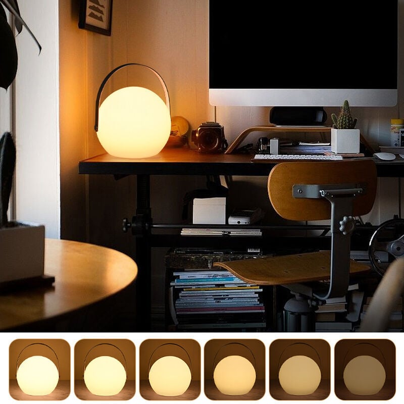 Lampe de Table LED Veilleuse Portable Nomade Lampe de Chevet Portative LED Rechargeable sans Fil Multicolore Pour Jardin Extérieur - 3