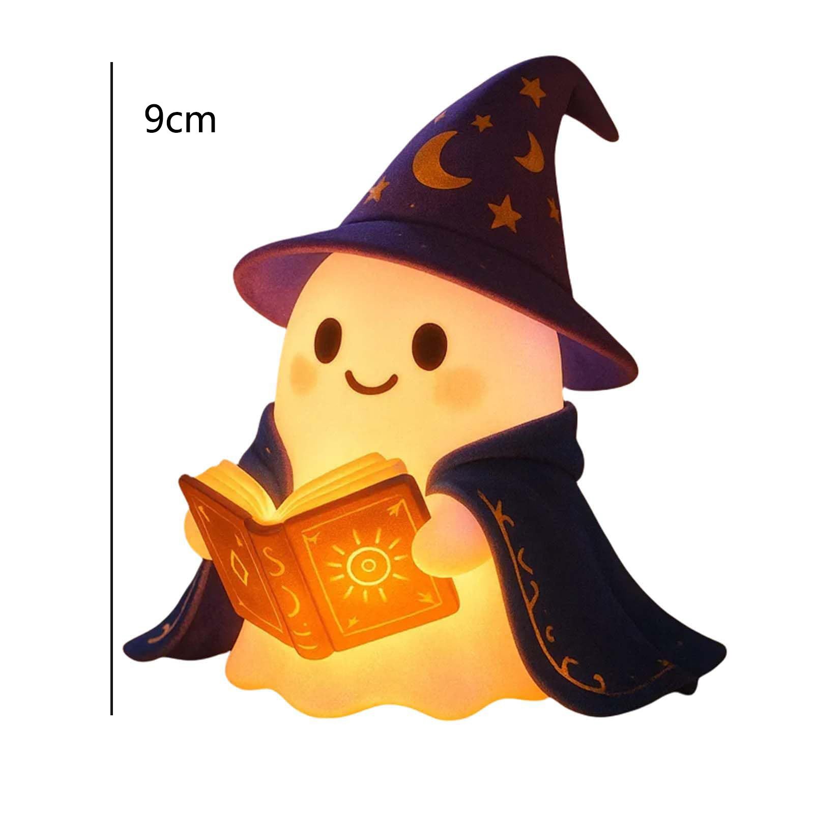 rongweiwang Lampada da Comodino con Fantasmi dei Cartoni Animati, Adorabile Luce Notturna a LED per Halloween per Lo Studio, Adorabile Lampada da Lettura con Fantasmi Carini, 15 * 11.5 * 21 cm