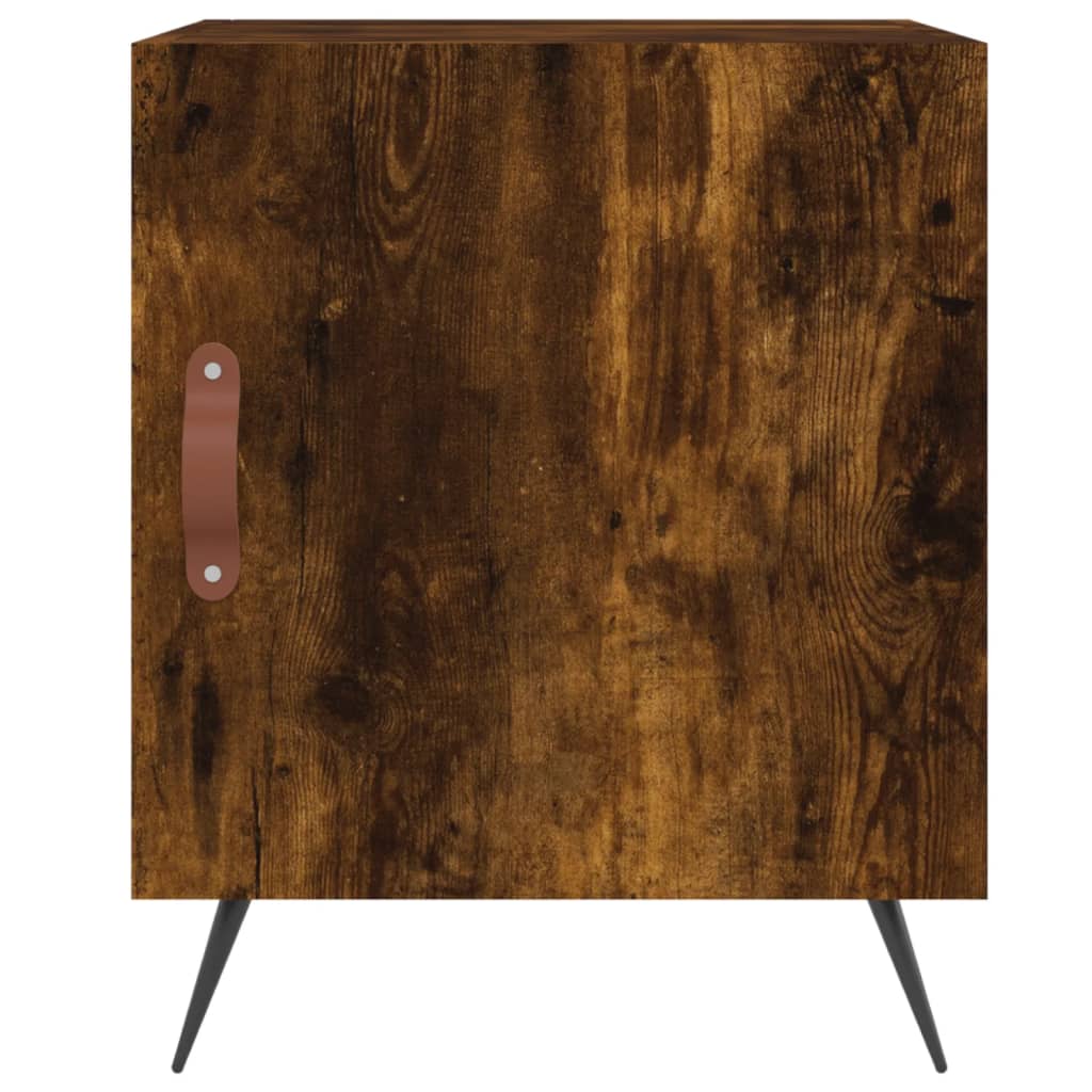 Maison Exclusive - Tables de chevet 2 pcs chêne fumé 40x40x50 cm bois d'ingénierie - 6