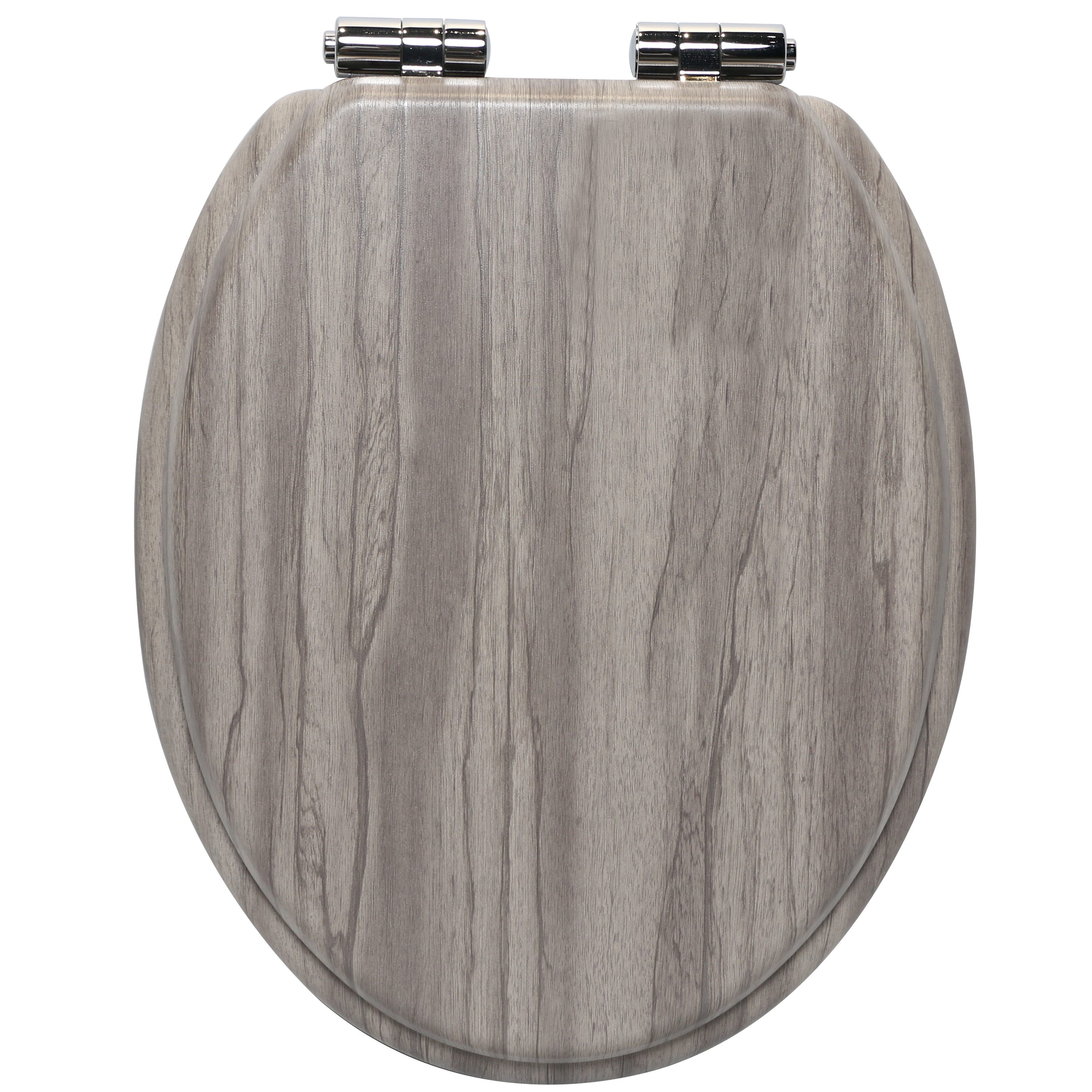 abattant wc bois gris