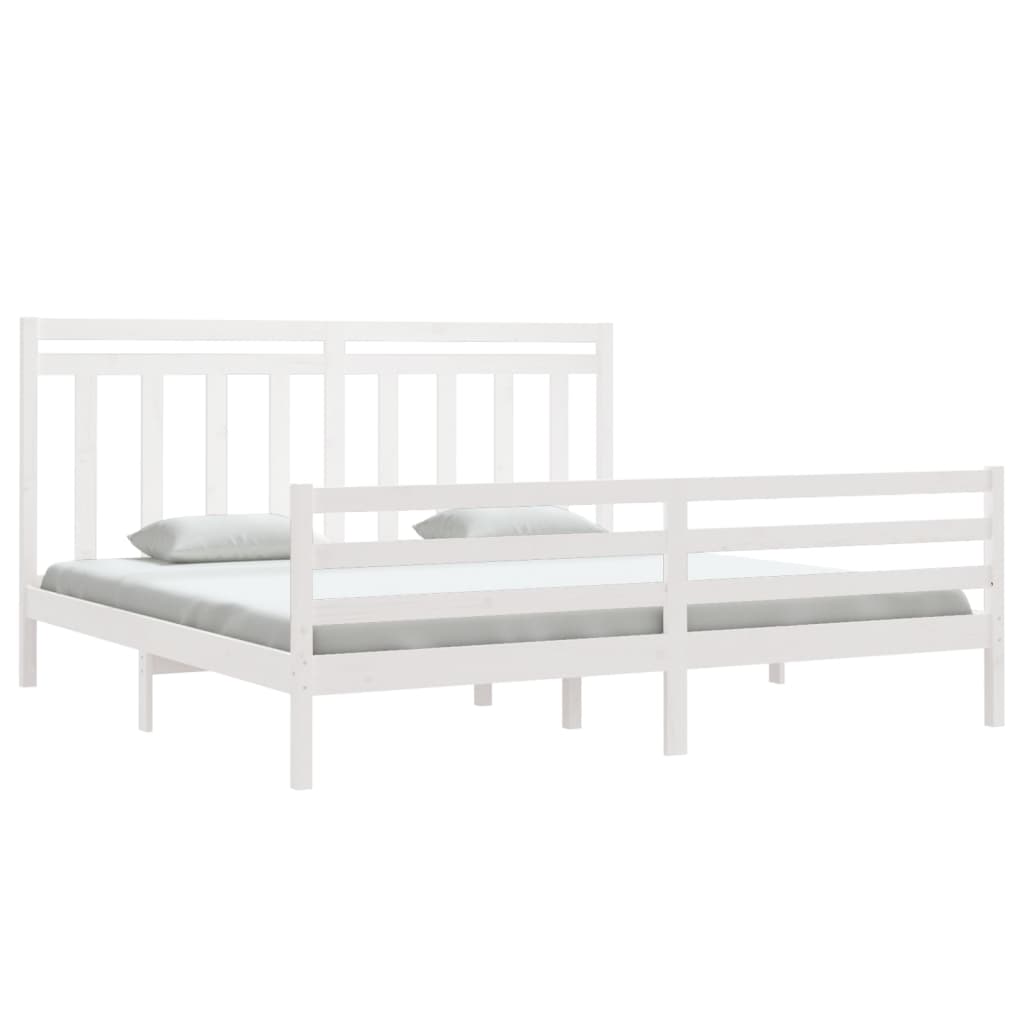 Maison Exclusive - Estrutura de cama 200x200 cm madeira maciça branco - 3