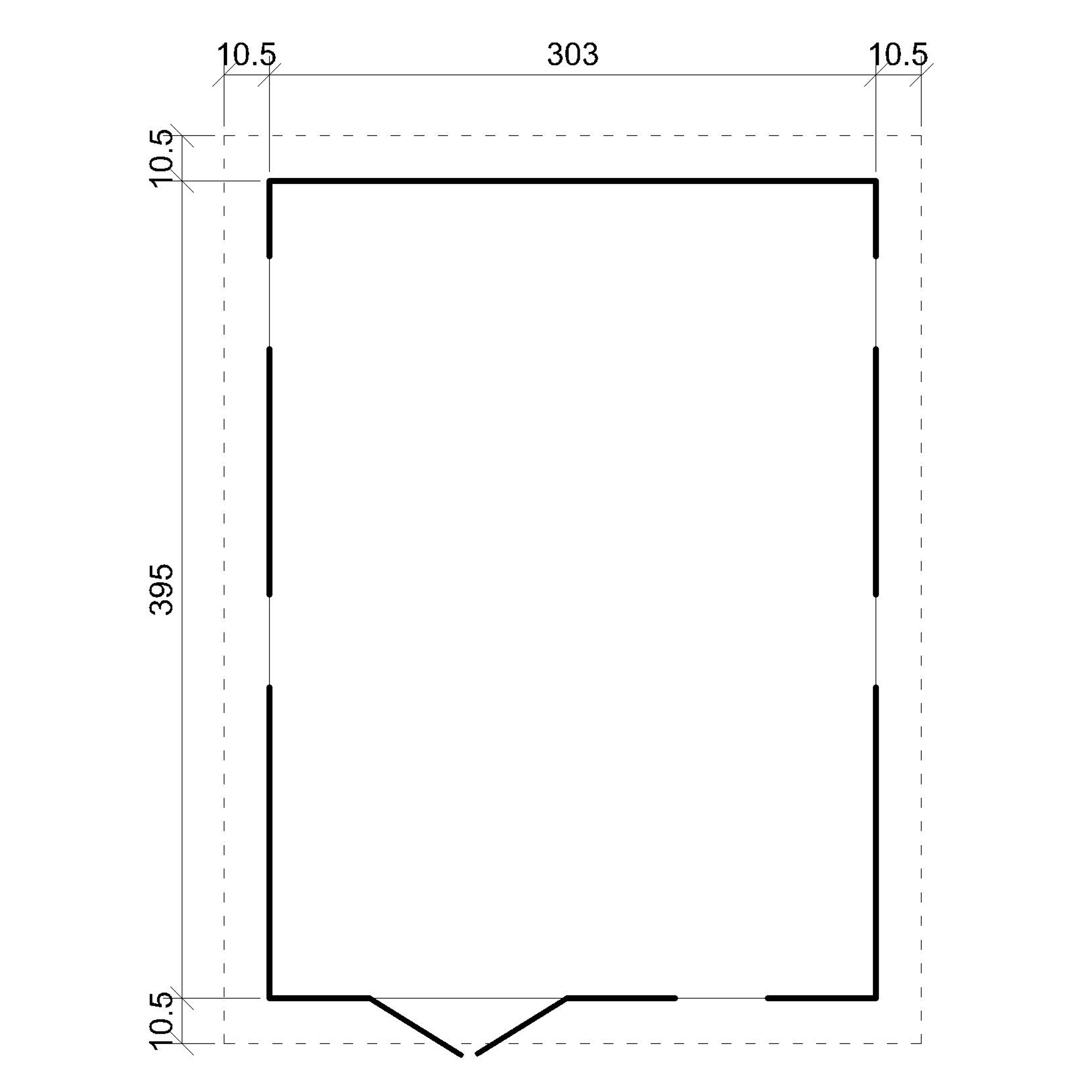 Abri de Jardin en Bois Naturel - Stockage extérieur avec fenêtres- H226x324x416 cm/12 m² hangar en bois naturel - TIMBELA M336 - 9