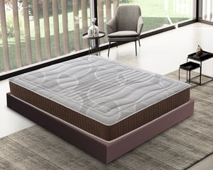 KUO Dream - Materasso ComfortNest | Memory Foam Visco Energy | Traspirante | Spessore 25 cm | Lato Estivo/Invernale, 140 x 200 cm