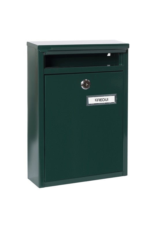 ARREGUI Zaguán E5753 Cassetta Postale Individuale in Acciaio, Cassetta Postale Da Esterno o Raccogliposta, Dimensione S (DIN A5), Verde - 5