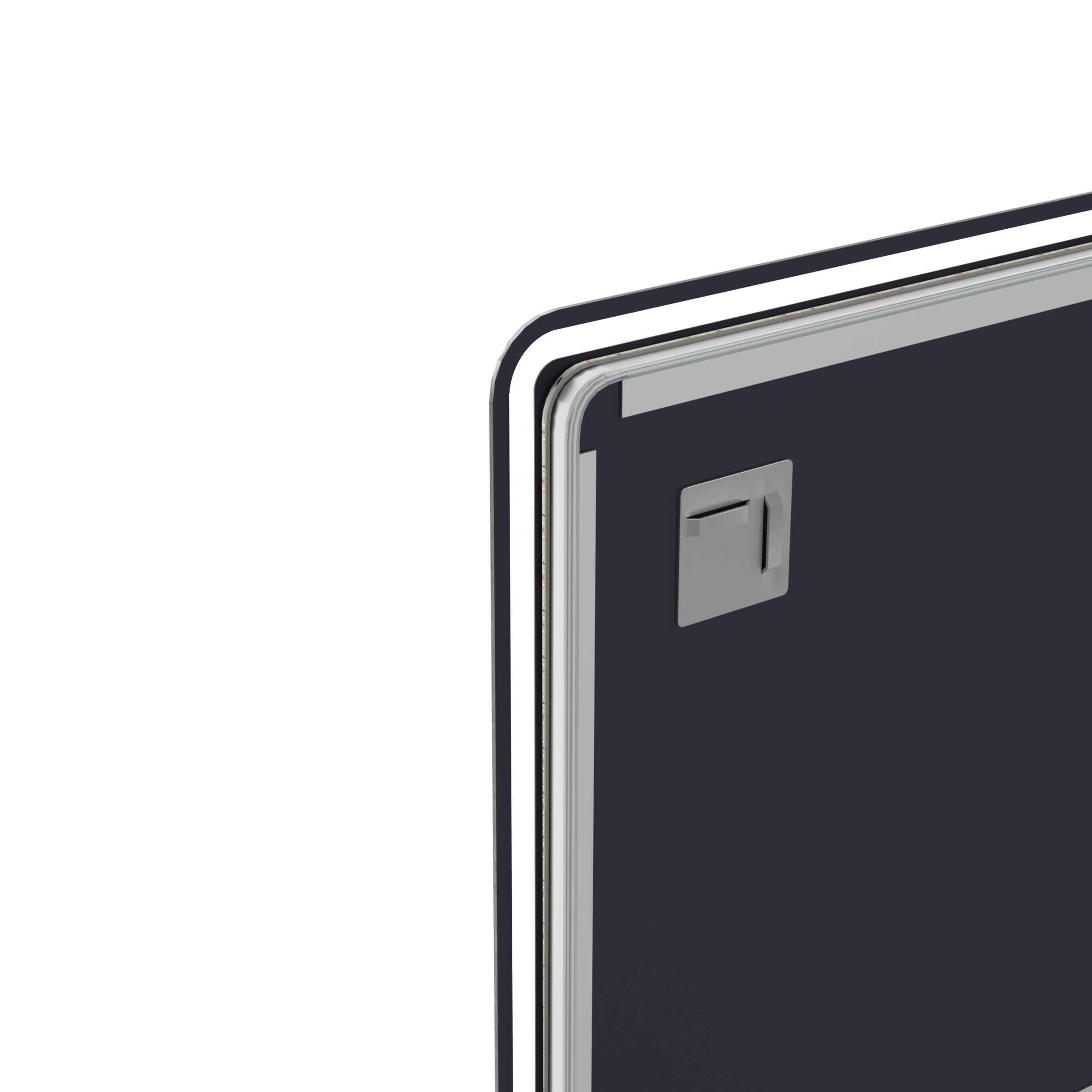 Miroir salle de bain avec eclairage LED et contour noir - 60x80cm - GO BLACK LED - 7