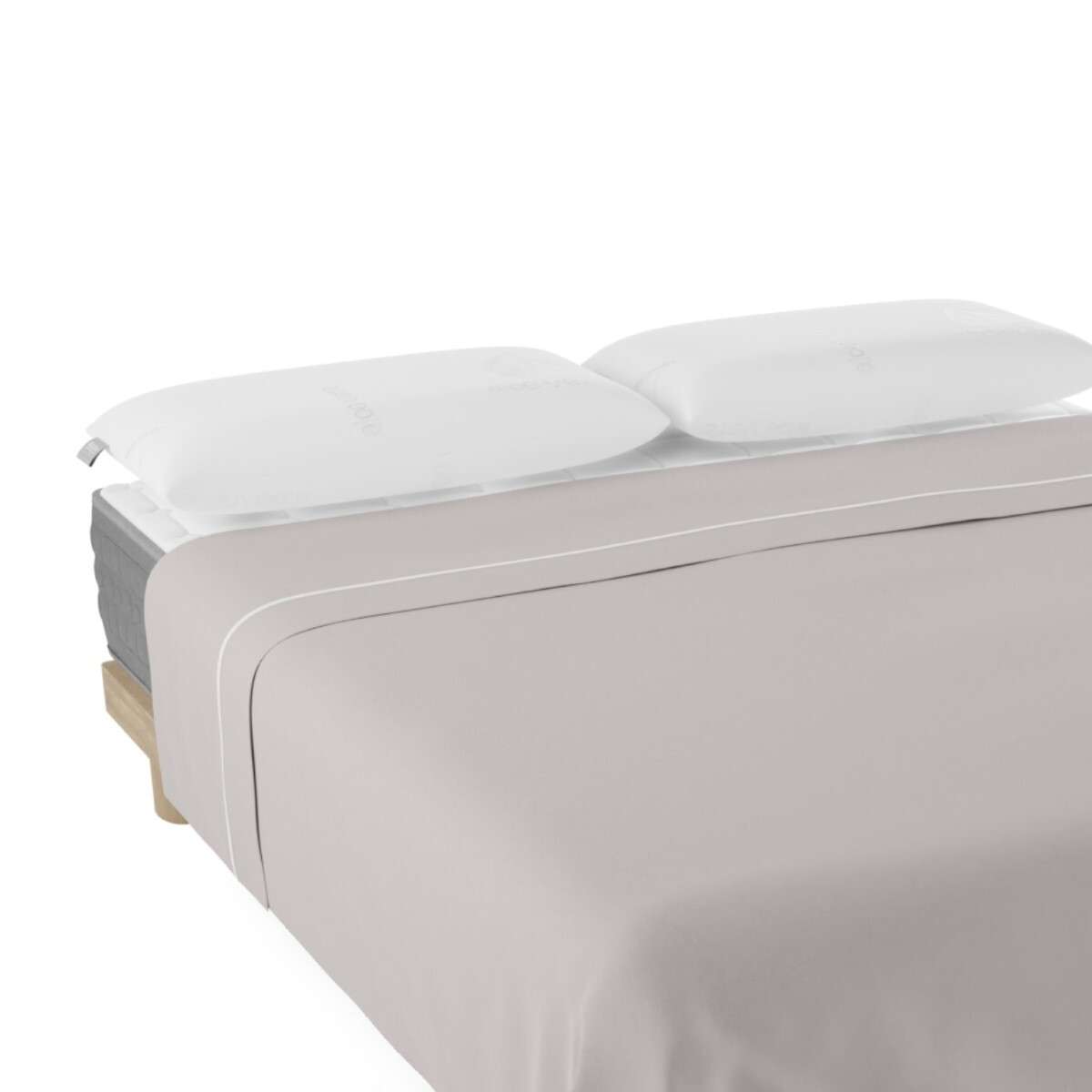Nalui sábana encimera cama 180/200 gris 100% algodón 180 hilos, suave, fresca, transpirable, lavable a 30ºc