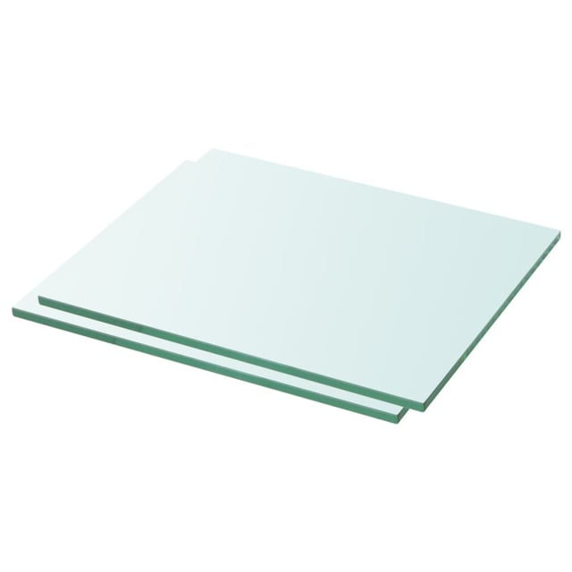 Pannelli per ripiani 2 pz. Vetro trasparente 30 x 20 cm