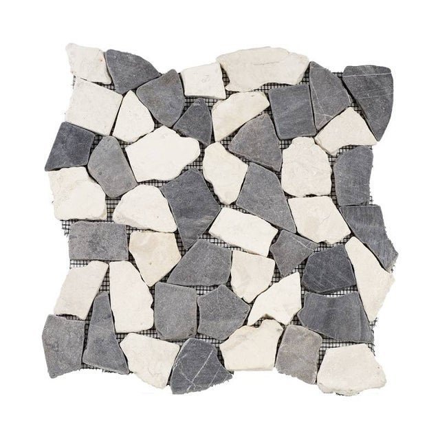 MAT INTER - Lot de 9 Mosaïques - 300x300 - Palladania marbre beige / gris
