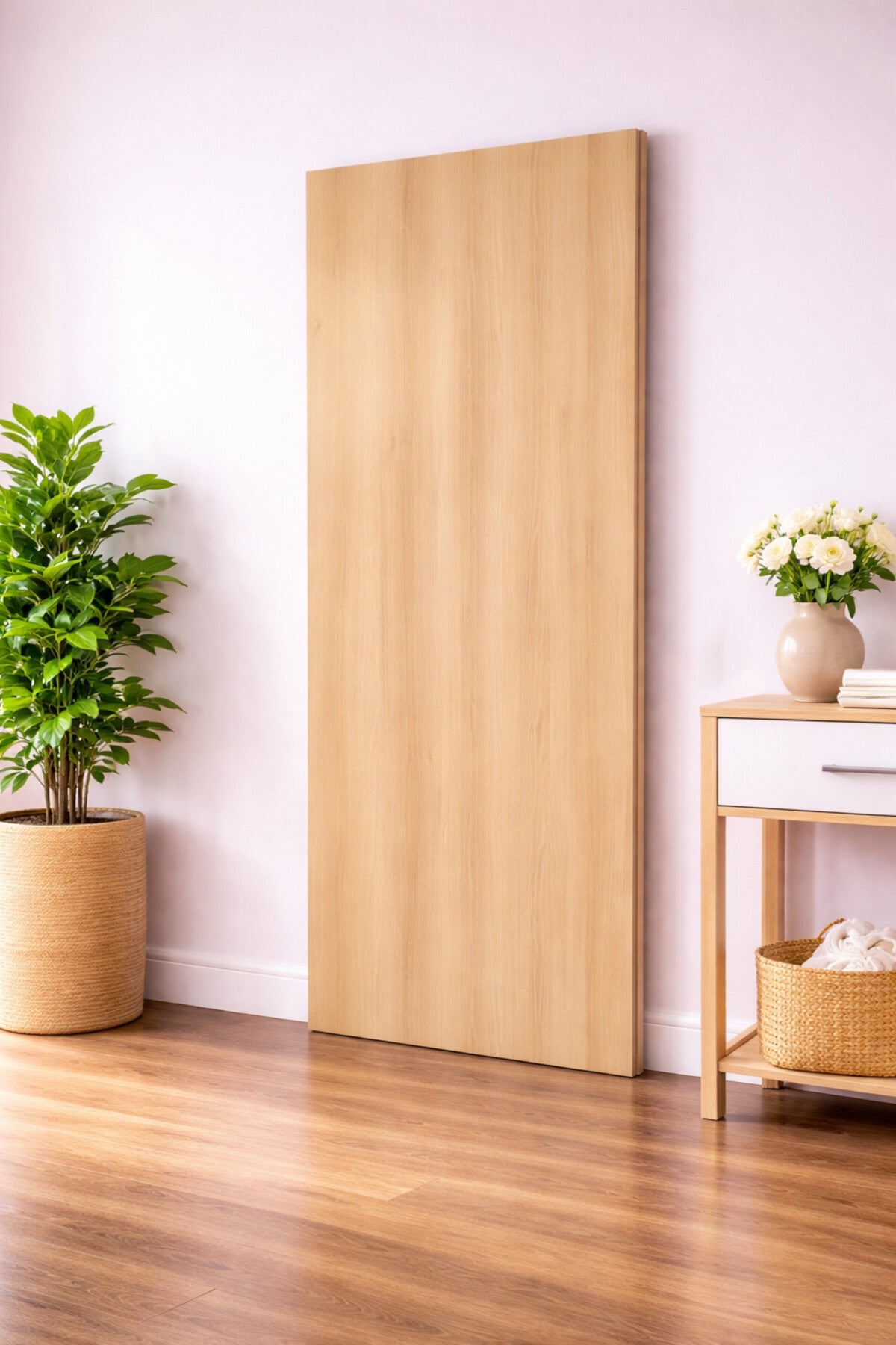 Porte Coulissante Décor Chêne Naturel Honey Oak H204 X L73 Cm Gd ...