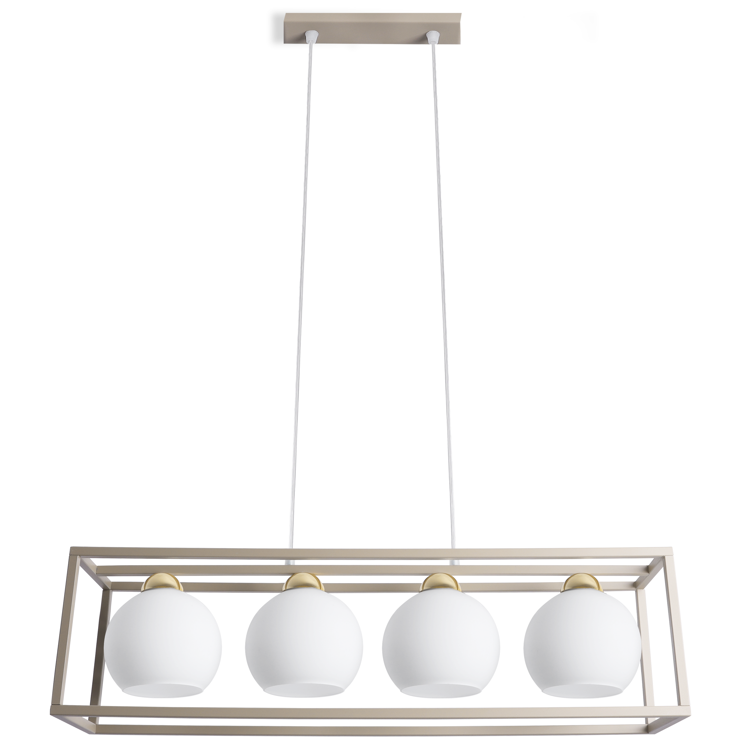 Lampa sufitowa wisząca Eliza Cage glamour 4xE27 kaszmirowy/złoty Light Home LH