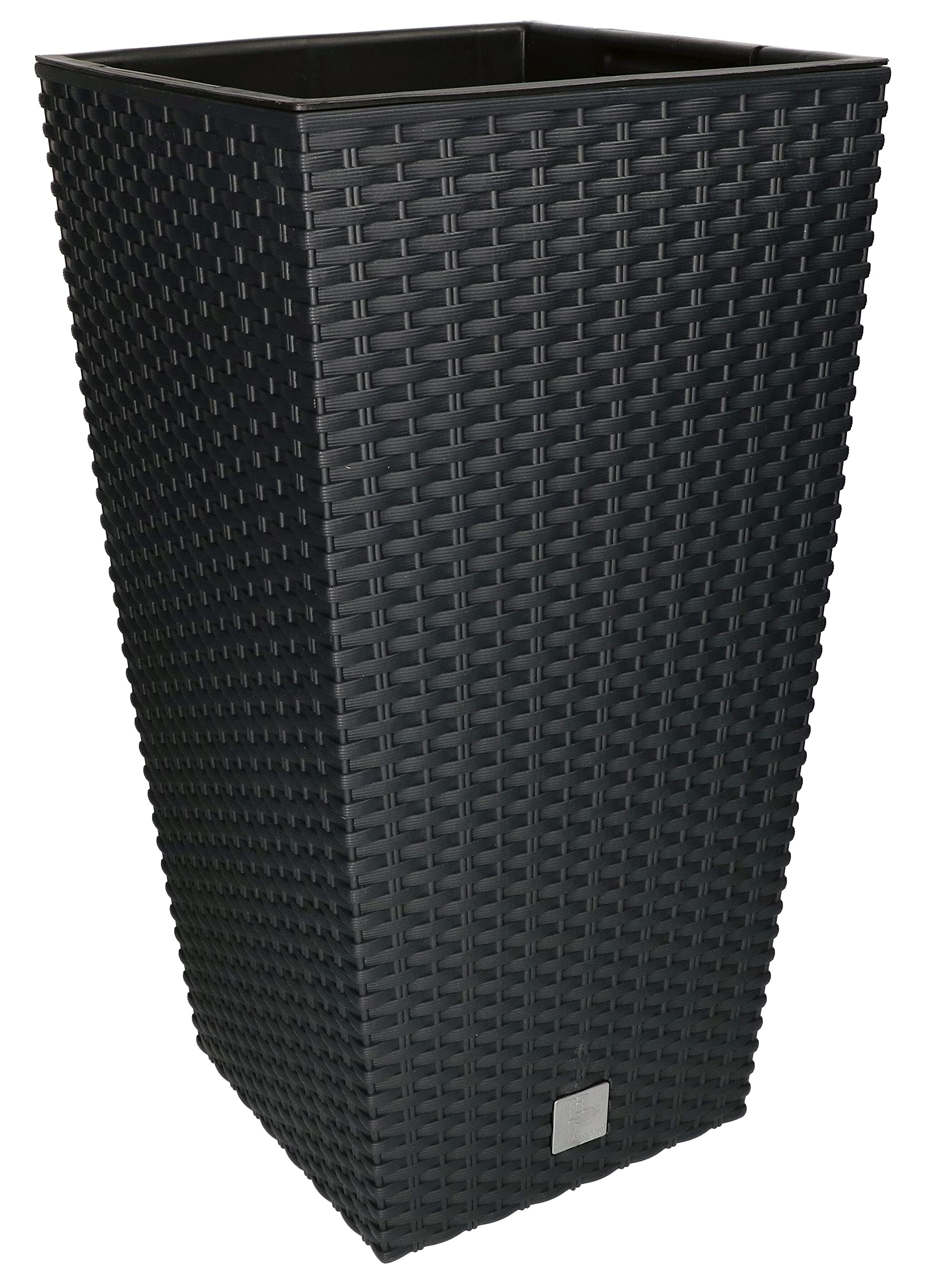 Doniczka rattan osłona donica antracyt 500 + wkład - KOTARBAU