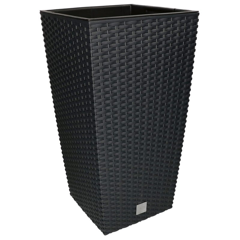 Doniczka rattan osłona donica antracyt 500 + wkład - KOTARBAU