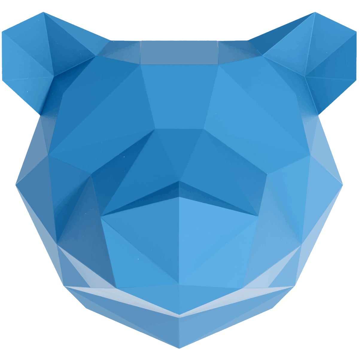 Adesivo 3D origami orso blu - Sticker adesivo - adesivi murali - 70x75cm - 5