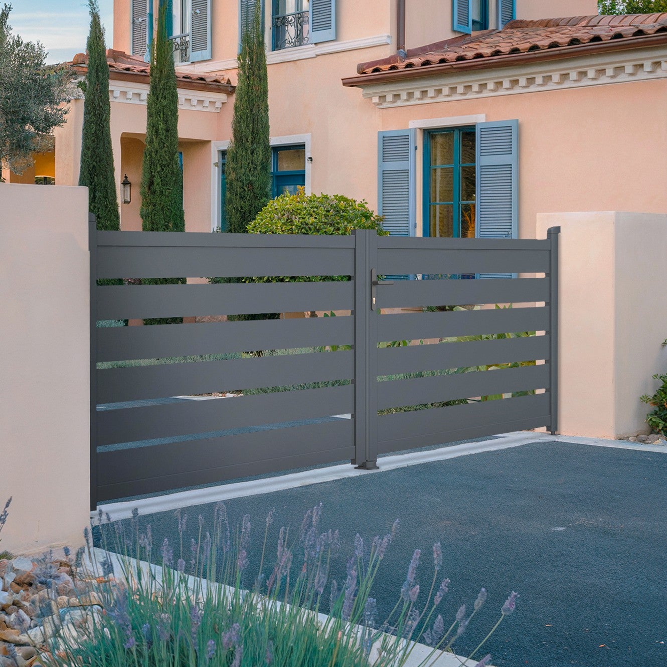 Brama skrzydłowa aluminiowa 4m VOGEL 400B120 Szara