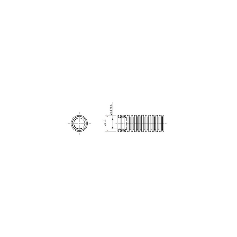 Gaine électrique ICTA avec tire fils gris foncé diamètre 32mm GEWISS DX20532R - 2