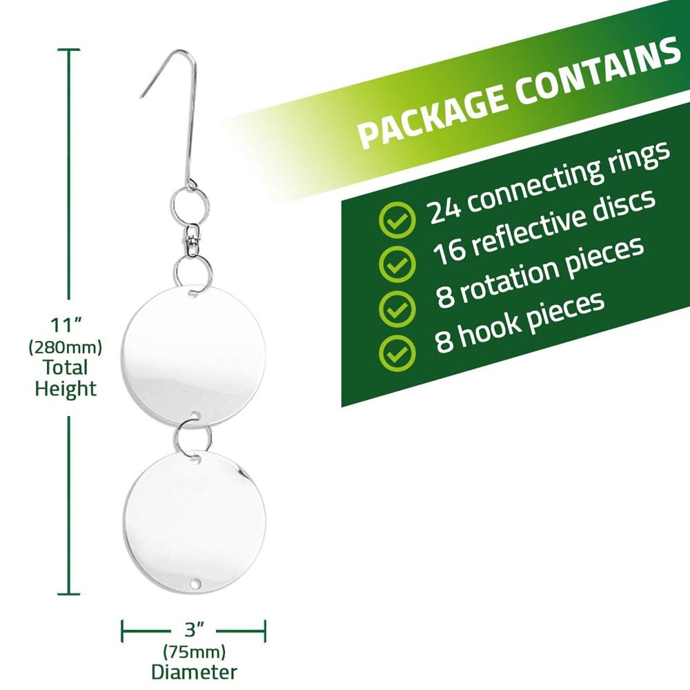 Discos Repelentes - Anti Pombo Espanta Aves - Para Utilizar com Ultrassom/Picos/Rede - Embalagem de 8 - 2