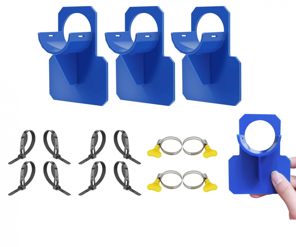 Zestaw 4 uchwytów na węże basenowe, adapter basenowy, akcesoria basenowe do pompy uchwytu na węże basenowe Intex (30 do 37 mm)