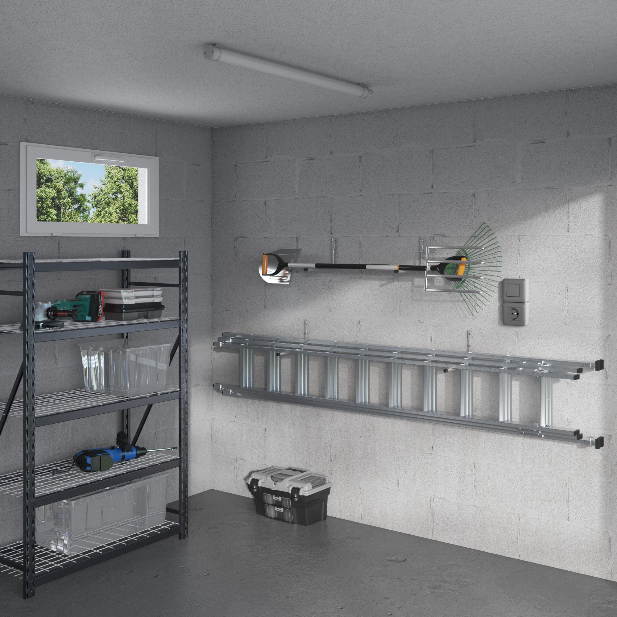 Wodoodporna listwa garażowa LED IP65 dł. 116 cm 5600 lm, Nelas INSPIRE