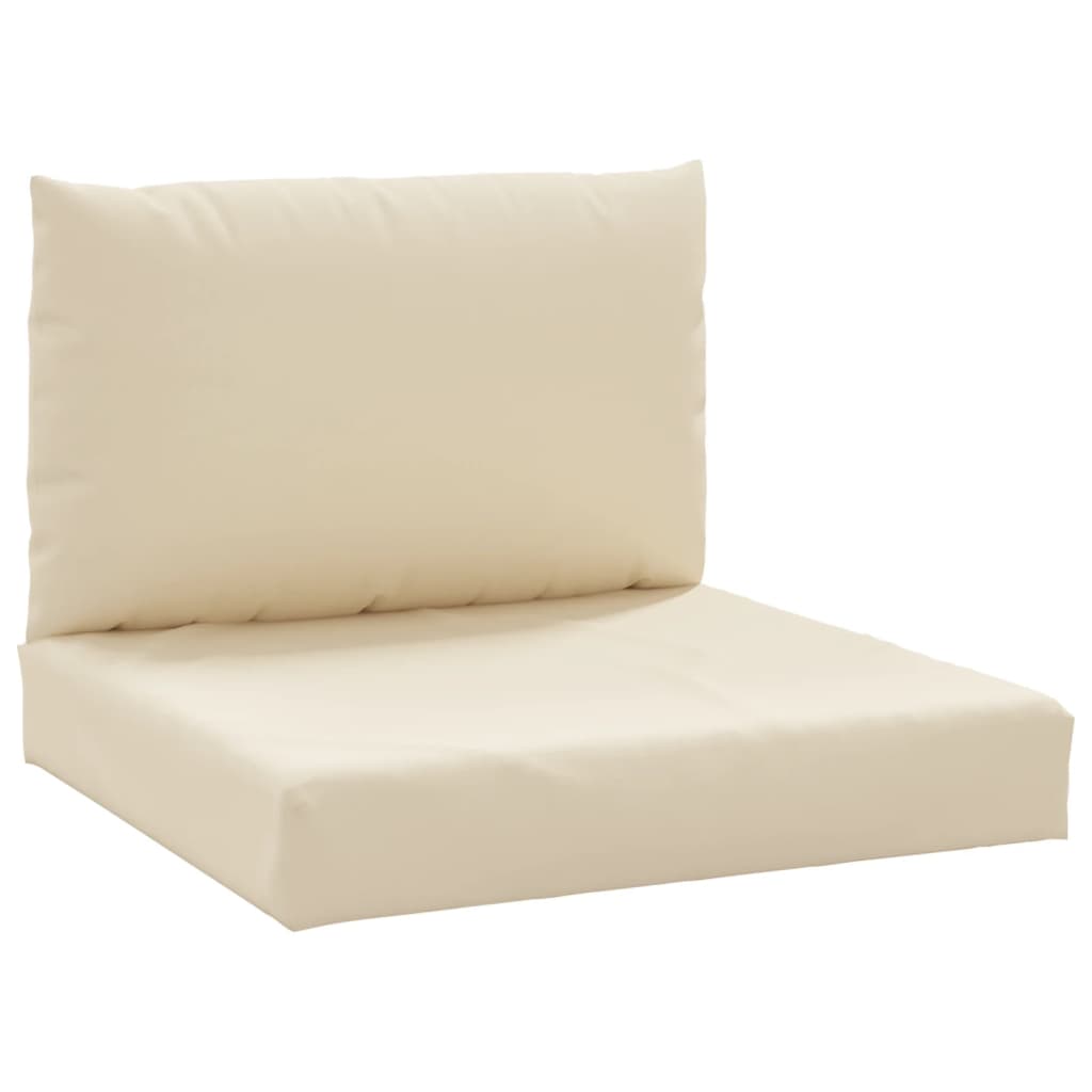 Coussins de palette lot de 2 beige tissu oxford vidaXL - 2