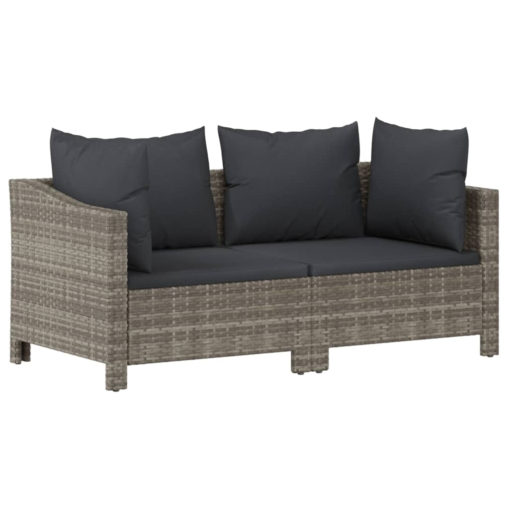 Maison Exclusive - Set Divani da Giardino 7 pz con Cuscini in Polyrattan Grigio - 5