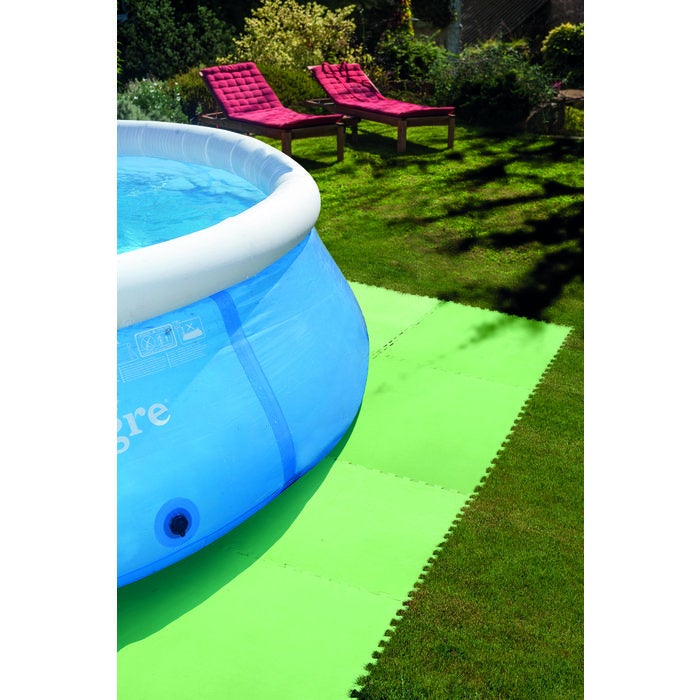Lot de 9 dalles carrées pour piscine - 81 cm - Gre - Vert - 2