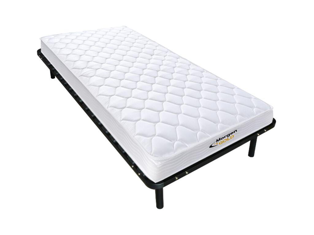 Pack somier de láminas + colchón de muelles wolkenlos de morgengold - 90x200 cm
