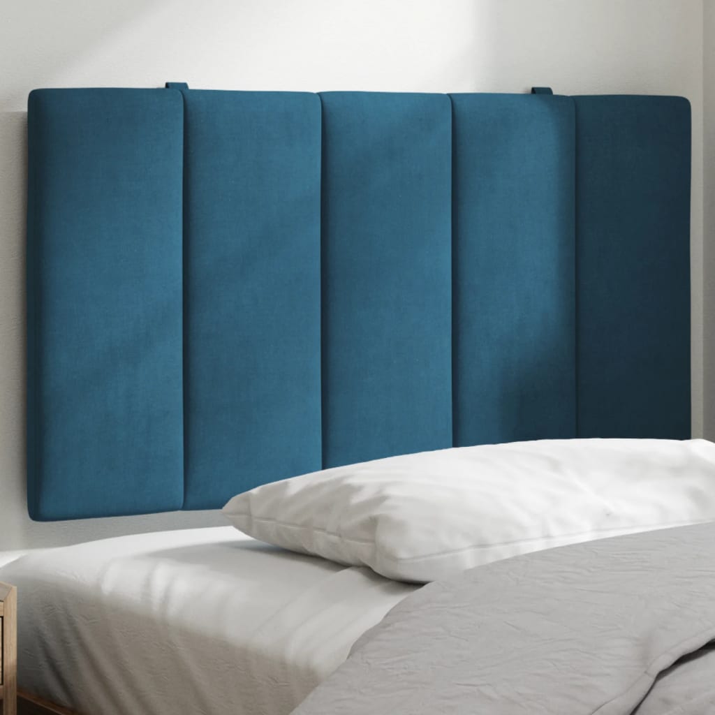 Tête de lit capitonnée en velours bleu foncé hauteur réglable