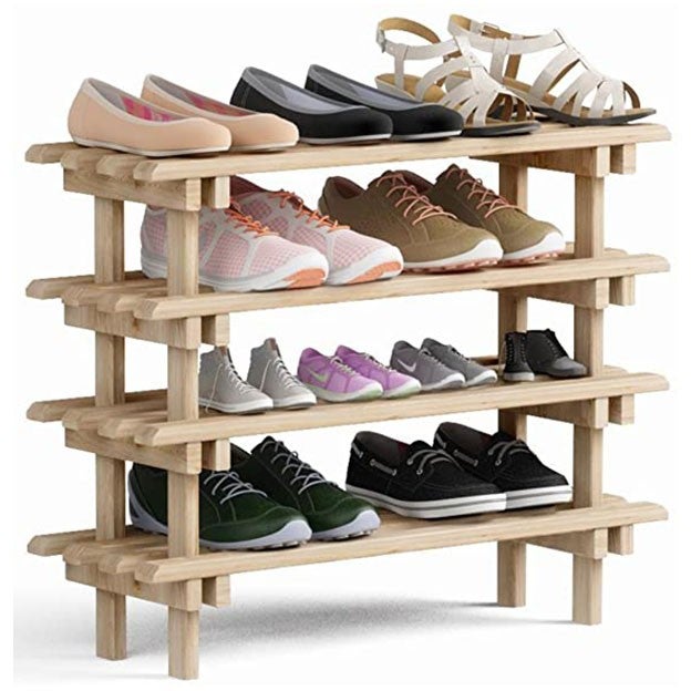 Meuble à chaussures en Bois Beige 8 paires maximum - 3