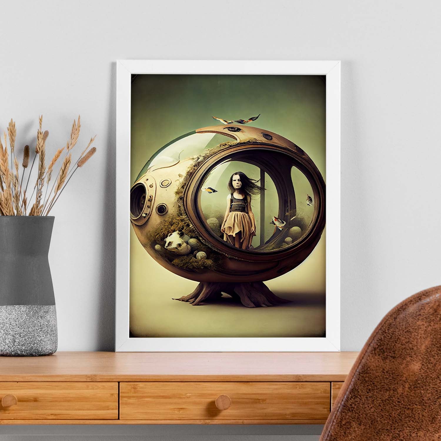 Nacnic Poster Proteccion En Estilo Surrealismo Cinematográfico Ilustraciones Y Grabados De Historieta Abstracta Y Artística Para A4 Sin Marco - 2