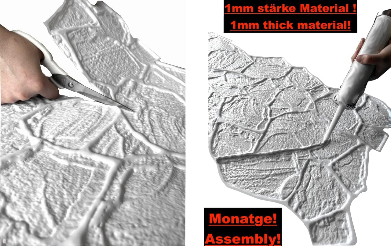 Lote de 10 paneles de pared 3D en PVC – Imitación azulejos – 4 m² – Revestimiento mural decorativo efecto ladrillo – Grosor 1 mm Quartzite Grey - 5