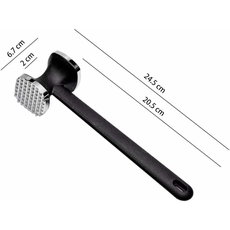 Batticarne Professionale 27Cm in Acciaio Inox - Martello Doppia Faccia