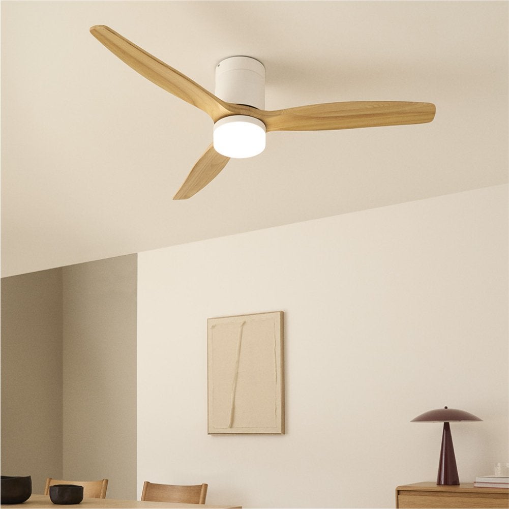 WIND CALM M - Ventilateur de plafond silencieux 40W avec pales techniques en ABS de différentes tailles avec eclaraige sans wifi - 2