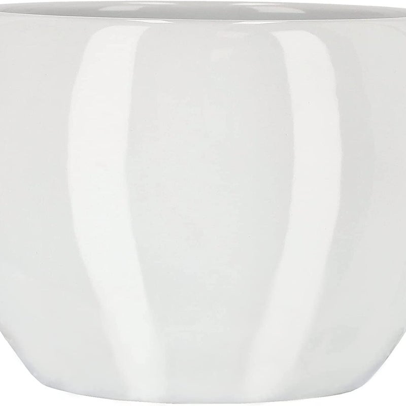 Doniczka donica fi 10 cm osłonka ceramiczna na kwiaty rośliny biała okrągła - KOTARBAU