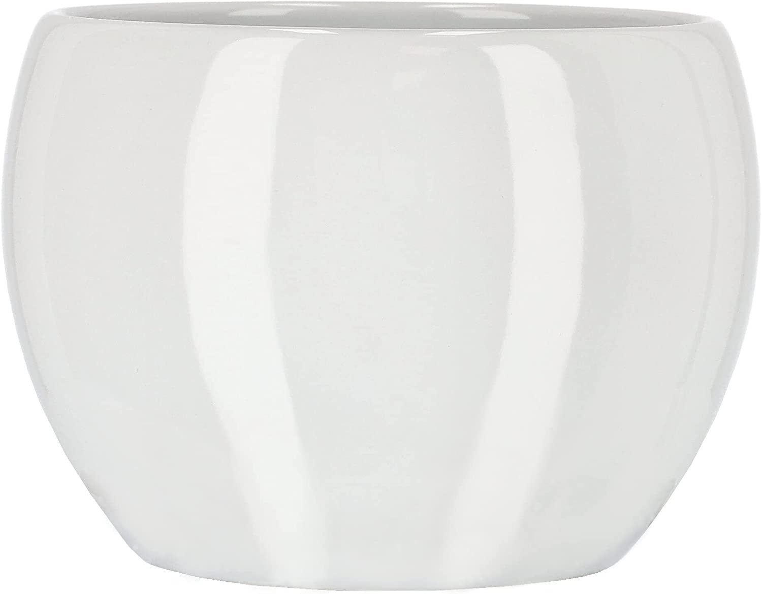 Doniczka donica fi 10 cm osłonka ceramiczna na kwiaty rośliny biała okrągła - KOTARBAU