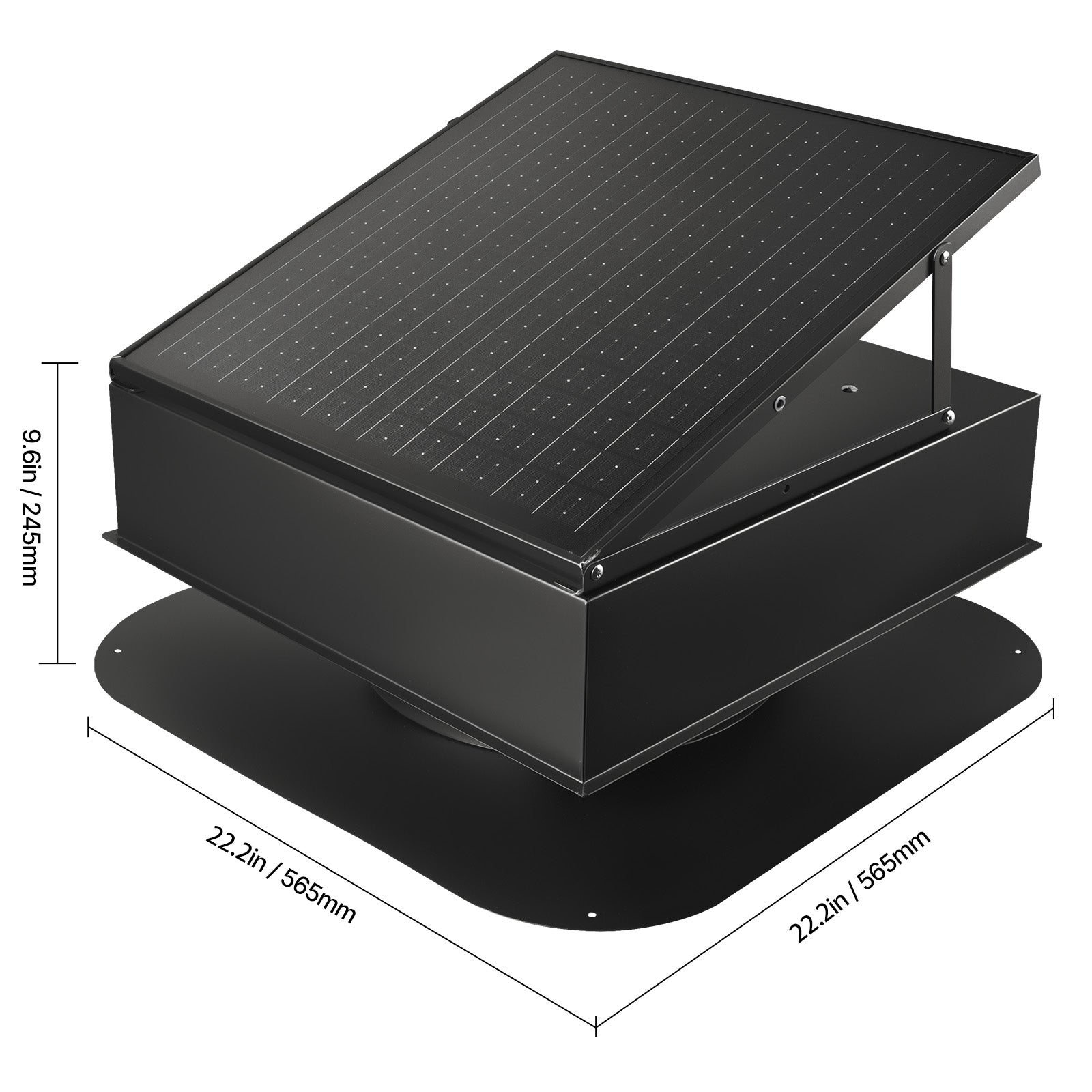 Ventilateur solaire 35 W avec thermostat, débit 2400 CFM, moteur sans balais, pour greniers SucceBuy - 2