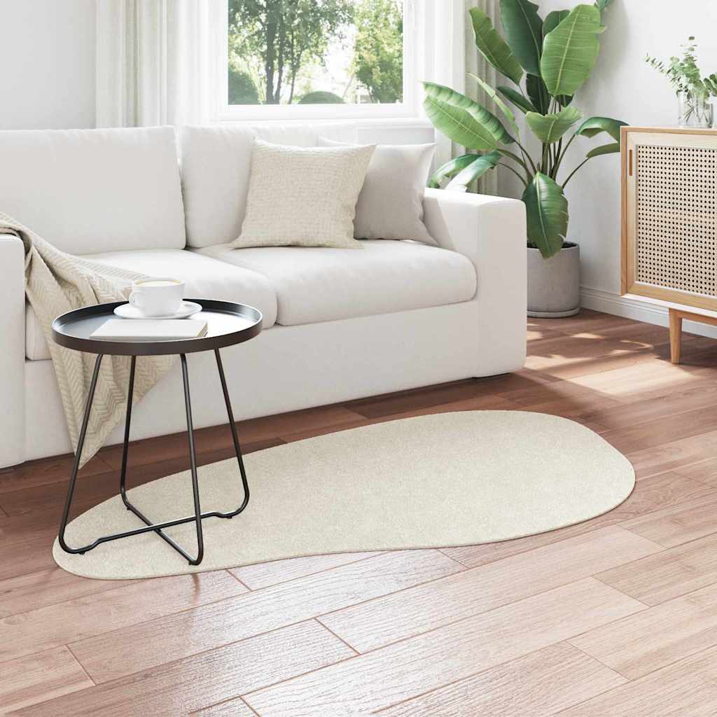 Tapis de surface HUARTE Crème 80 x 150 cm Polyester vidaXL - 4